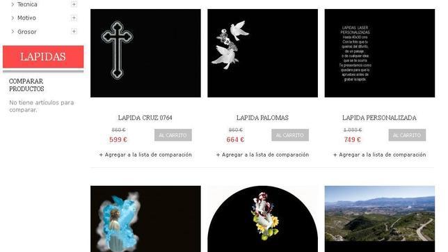 El negocio de las lápidas para nichos vendidas por Internet