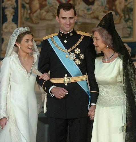 La Reina Sofía fue madrina de la boda de los Príncipes de Asturias