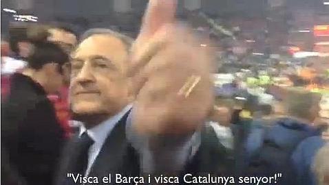 Florentino Pérez llama «tonto» a un aficionado del Barça