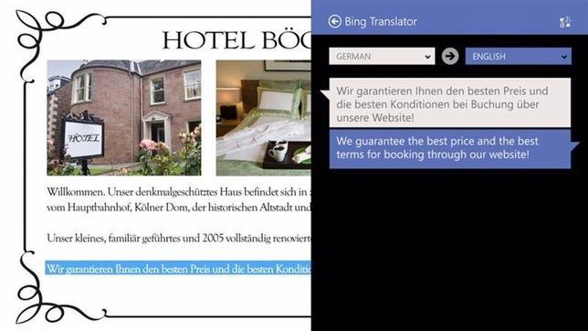 Bing Translator llega a Windows 8