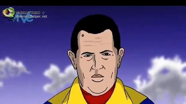 Hugo Chávez lo pasa bien en el cielo, según los dibujos animados venezolanos