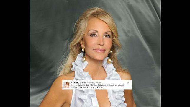 Carmen Lomana «enterró» en Twitter a Emilio Botín