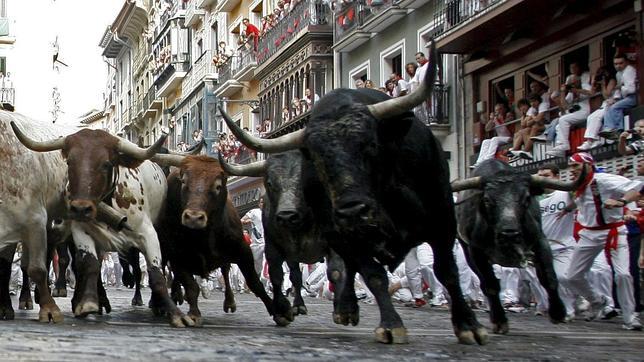 Un encierro de San Fermín