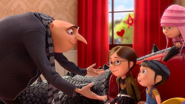 Gru, con sus hijas adoptivas