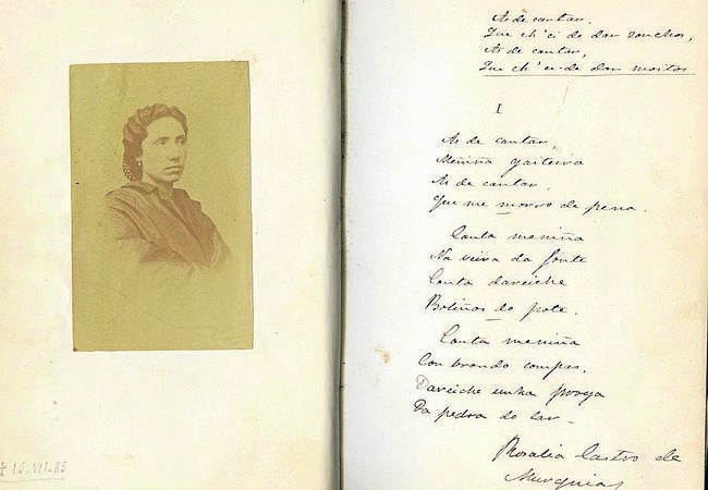 Un ejemplar inédito de «Cantares Gallegos» de Rosalía sale a la luz