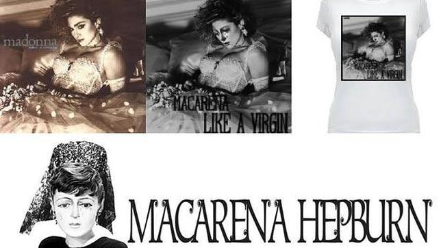 Retiran unas camisetas de Madonna con la cara de la Virgen de la Macarena