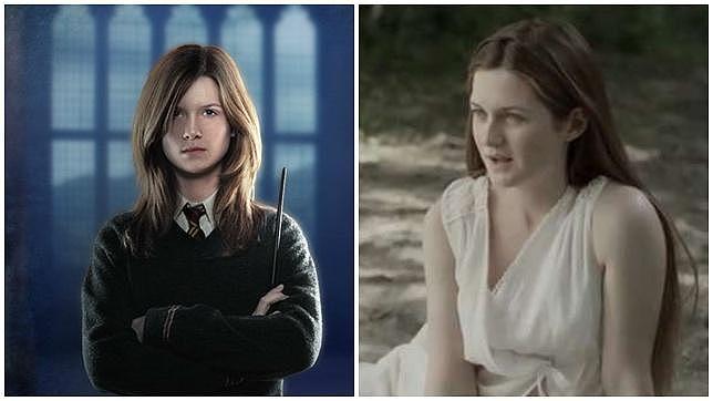 Bonnie Wright como Ginny Weasley (izquierda), y en «Before I sleep»