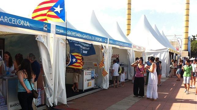 El Gobierno catalán exhibe la bandera independentista en el mundial de natación