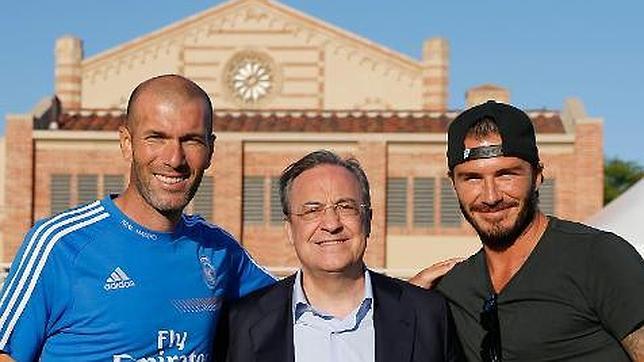 Beckham visitó al Madrid en Los Ángeles
