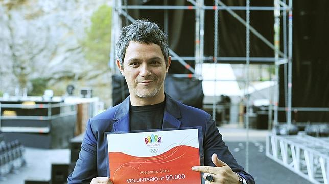 Alejandro Sanz, voluntario olimpico número 50.000