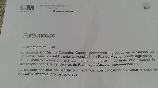 Cifuentes continúa en estado grave tras una operación en una arteria