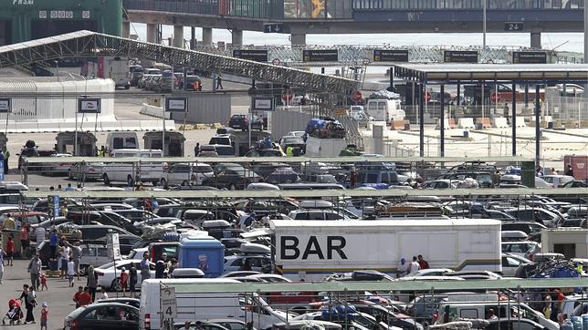 Una de las parcelas de pre-embarque del puerto de Algeciras (Cádiz)