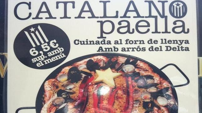 Una «catalano taverna» usa la paella como reclamo independentista