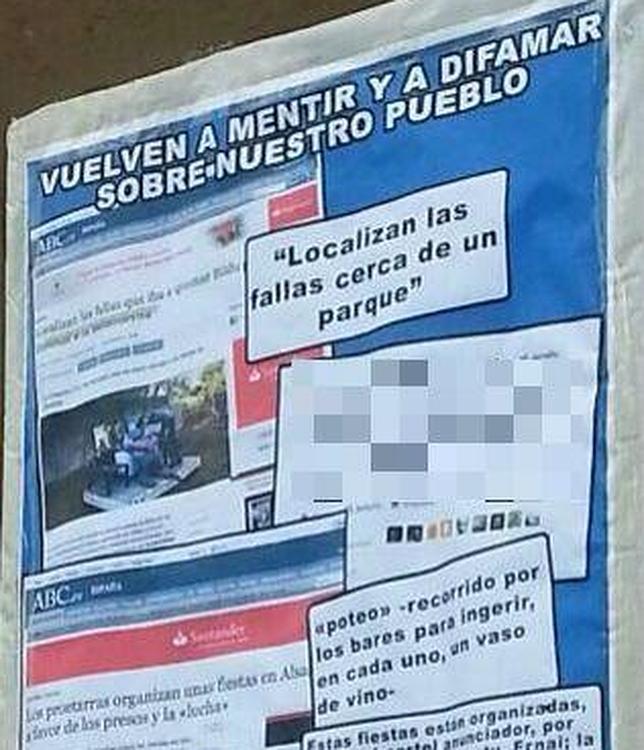 Aparecen en Alsasua carteles contra ABC
