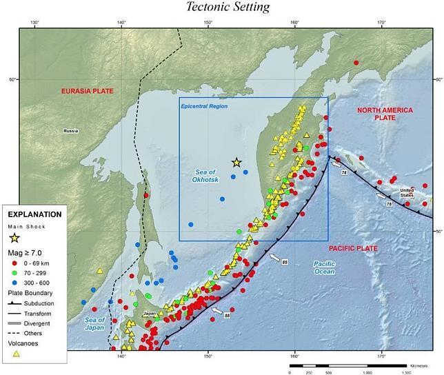 El terremoto bajo el mar de Okhotsk, el más potente jamás registrado