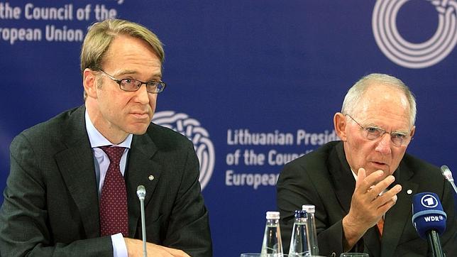 Wolfgang Schaeuble junto al presidente de Deutsche Bundesbank Jens Weidmann