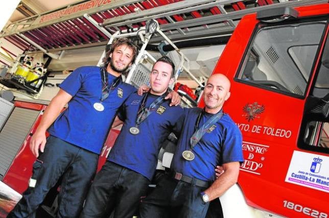 Bomberos olímpicos en Toledo