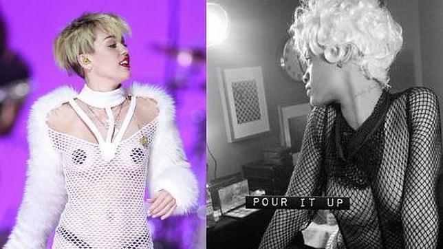 ¿Duelo de transparencias entre Rihanna y Miley Cyrus?