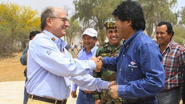 Evo Morales y Antonio Brufau inauguran la ampliación de la planta de gas de Margarita