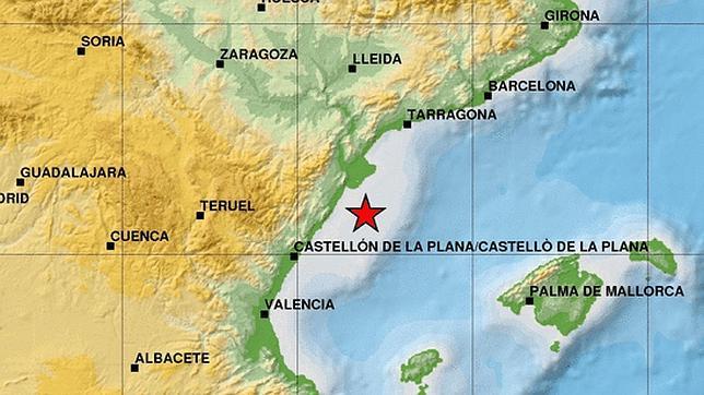 Un nuevo terremoto de 3,9 grados frente a la costa de Castellón