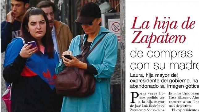 Laura, una de las hijas de Rodríguez Zapatero, abandona su look gótico