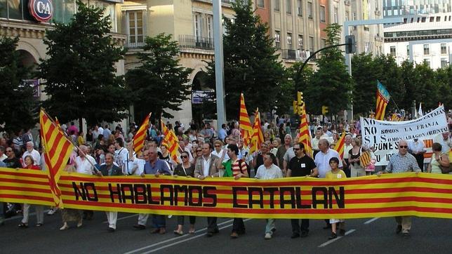 Aragón se manifiesta contra el «imperialismo» catalanista