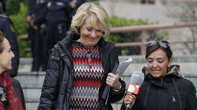 Esperanza Aguirre pide a Ruz declarar por escrito