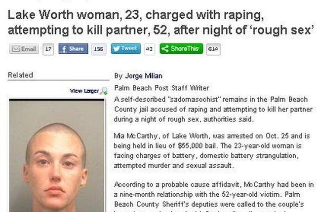 Una lesbiana sadomasoquista que casi mata a su pareja: «Cuando decimos no, es sí»