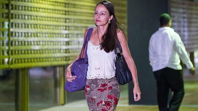 Tanja Nijmeijer, en el Palacio de las Convenciones de La Habana, sede de las negociaciones