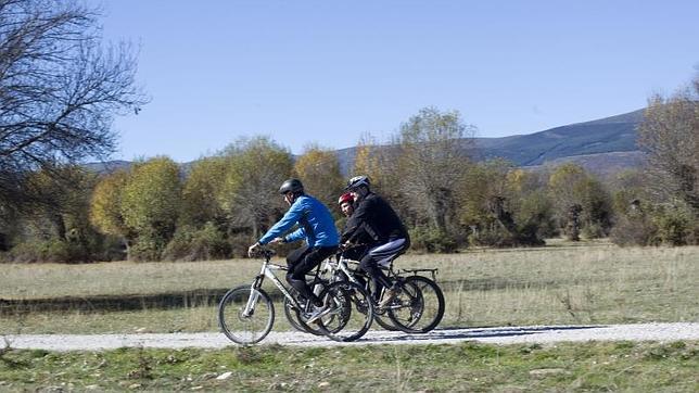 Ciclistas en el Parque de Guadarrama