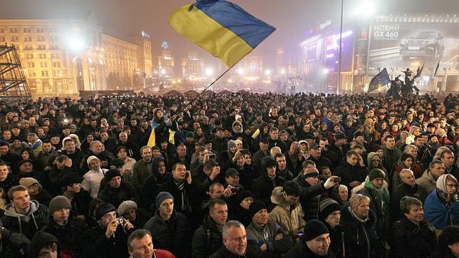 Las protestas continúan en Ucrania a favor del acercamiento con la Unión Europea