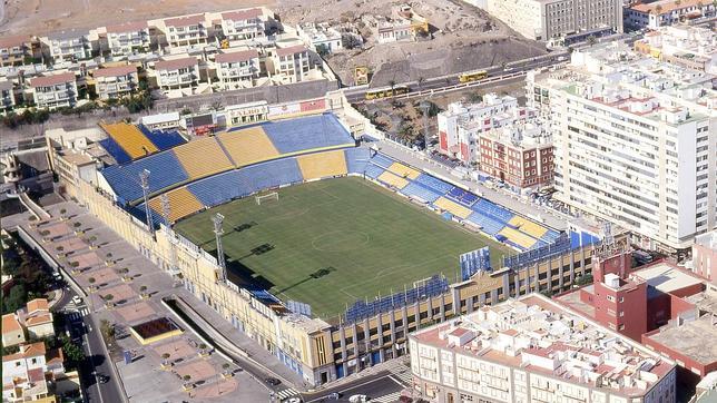 Vista aérea del Estadio Insular, en Las Palmas de Gran Canaria, cuando estaba en uso