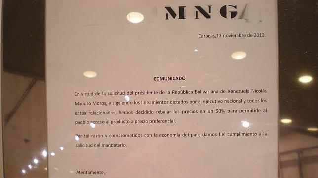 Las tiendas españolas se suman a las rebajas impuestas por Nicolás Maduro