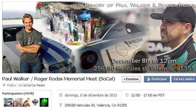 Los seguidores de Paul Walker preparan un homenaje a través de Facebook