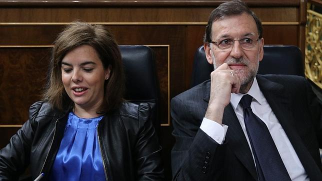 Soraya Sáenz de Santamaría y Mariano Rajoy