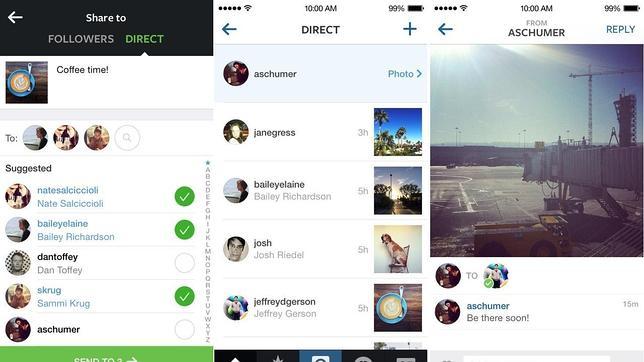 Instagram permite enviar fotografías de forma privada