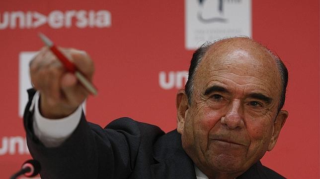 Emilio Botín en una junta de accionistas