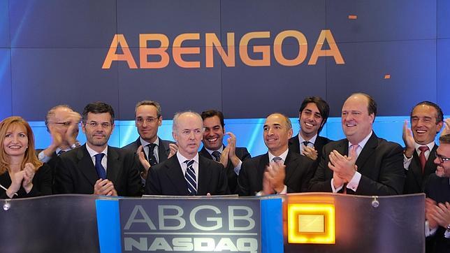 El presidente de Abengoa, Felipe Benjumea el día de su entrada en el Nasdaq