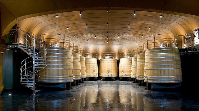 Sala de tinos de roble francés del Museo de la Cultura del Vino