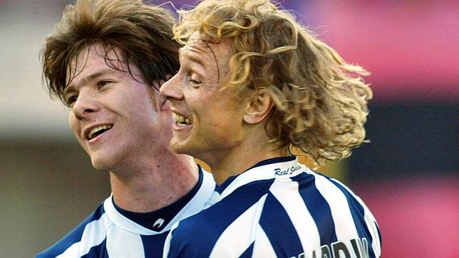Xabi, junto a Karpin, en una imagen de 2003