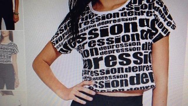 Una camiseta con la palabra «depresión» desata la furia de los estadounidenses