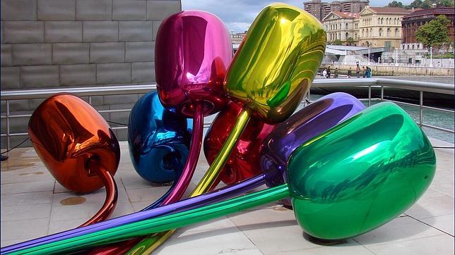 «Tulipanes», en la terraza del Guggenheim de Bilbao