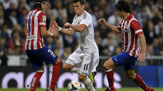 Bale, en el partido ante el Atlético de la primera vuelta