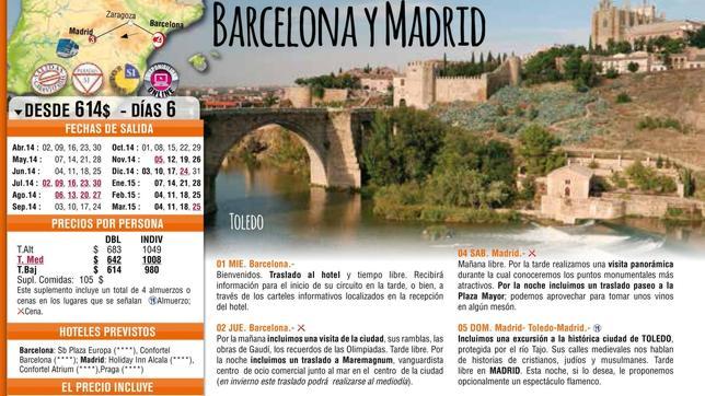 Madrid y Barcelona y sus localidades más próximas son grandes reclamos para el turista mexicano