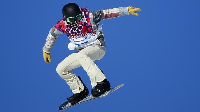 Shaun White, durante un entrenamiento en Sochi