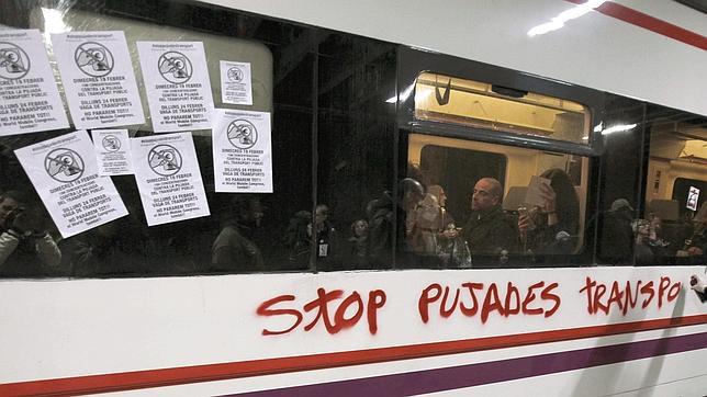 Barcelona multará a los manifestantes que paren el metro