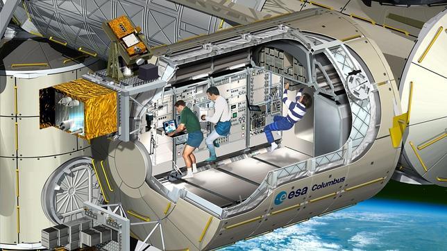 Recración del laboratorio Columbus en la Estación Espacial Internacional (ISS)