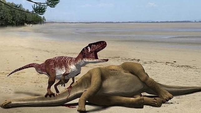 Hallan en Teruel una huella de dinosaurio única en el mundo