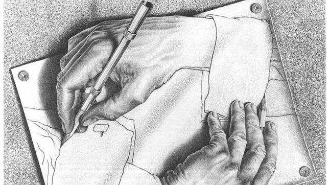 Com en el cuadro de Escher, en ocasiones un lesión cerebral hace que una mano adquiera "vida propia"
