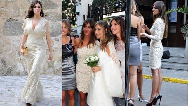 Sara Carbonero acudió vestida de blanco a dos bodas
